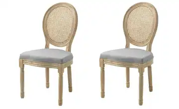 Stuhl 2er-Set Richeliu Grau