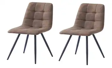 Stuhl 2er-Set Braun