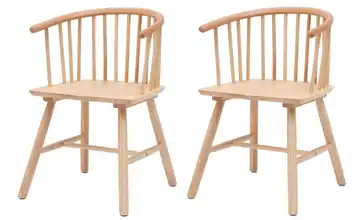 Stuhl 2er-Set 46 cm 73 cm 52,5 cm Braun