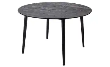 Esstisch 120 cm 120 cm Schwarz, Esche 120 x 120 x 75 (cm)