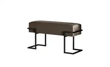 Polsterbank 80 cm Grau, Schwarz Schwarz