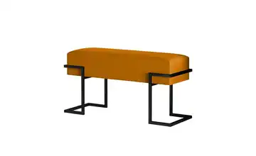 Polsterbank 80 cm Gelb, Schwarz Schwarz
