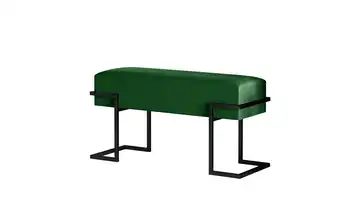 Polsterbank 80 cm Grün, Schwarz Schwarz
