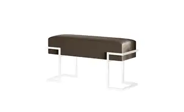 Polsterbank 80 cm Grau, Weiß Weiß