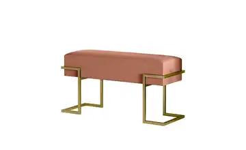 Polsterbank 80 cm Pink, Goldfarben Goldfarben