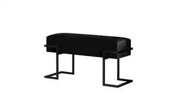 Polsterbank 80 cm Schwarz Schwarz