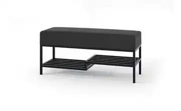 Polsterbank 80 cm Schwarz Schwarz