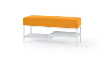 Polsterbank 80 cm Gelb, Weiß Weiß
