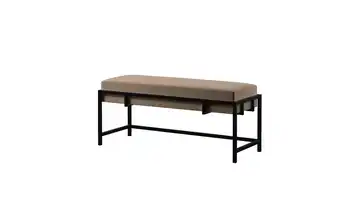 Polsterbank 80 cm Grau, Schwarz Schwarz