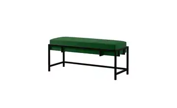 Polsterbank 100 cm Grün, Schwarz Schwarz