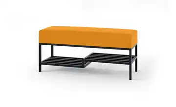 Polsterbank 80 cm Gelb, Schwarz Schwarz