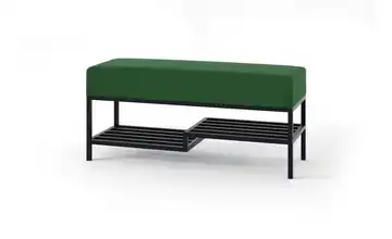 Polsterbank 100 cm Grün, Schwarz Schwarz