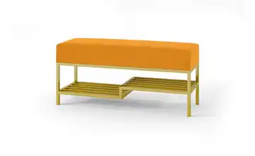 Polsterbank 80 cm Gelb, Goldfarben Goldfarben