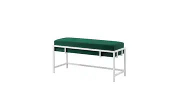 Polsterbank 80 cm Grün, Weiß Weiß