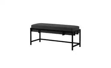 Polsterbank 100 cm Schwarz Schwarz