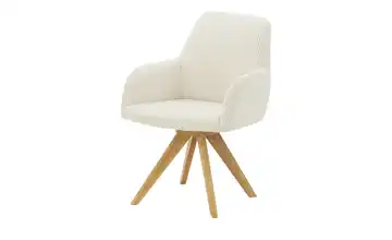 smart Cord-Armlehnstuhl drehbar  Beige Cordstoff fein
