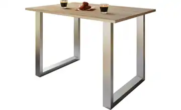 Esstisch Gestell: silberfarben 110 cm Eiche Sonoma (Nachbildung), silberfarben 50x110