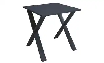 Esstisch Gestell: schwarz 80 cm Anthrazit, Schwarz 80x80