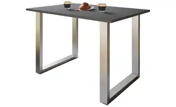 Esstisch Gestell: silberfarben 140 cm Anthrazit, silberfarben 50x140