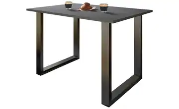 Esstisch Gestell: schwarz 110 cm Anthrazit, Schwarz 50x110