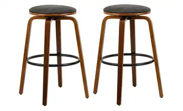 Barhocker 2er-Set Schwarz