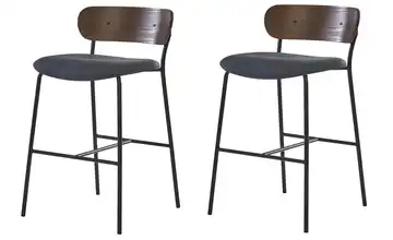 Barhocker 2er-Set Schwarz