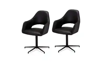 Furnhouse Esszimmerstuhl 2er-Set Schwarz