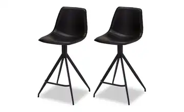 Furnhouse Barstuhl 2er-Set Schwarz