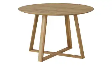 Runder Esstisch aus Massivholz