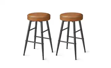 Barhocker 2er-Set 49,5 cm 63 cm 49,5 cm Braun