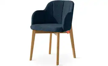 KONSIMO Polsterstuhl Dunkelblau, Buche