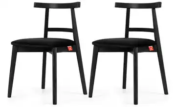 KONSIMO Holzstuhl 2er-Set Schwarz