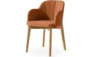 KONSIMO Polsterstuhl Orange, Buche