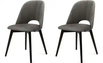 KONSIMO Polsterstuhl 2er-Set Grau, Schwarz