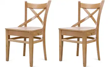 KONSIMO Holzstuhl 2er-Set Eiche