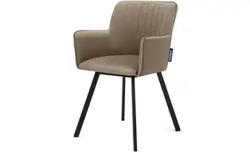 KONSIMO Polsterstuhl Beige, Schwarz