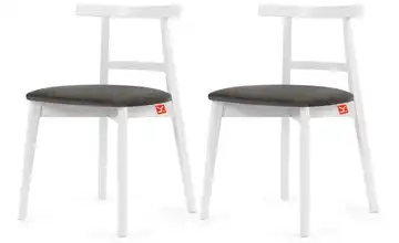 KONSIMO Holzstuhl 2er-Set Grau, Weiß