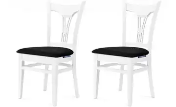 KONSIMO Esszimmerstuhl 2er-Set Schwarz, Weiß