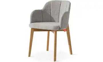 KONSIMO Polsterstuhl Grau, Buche