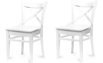 KONSIMO Holzstuhl 2er-Set Weiß