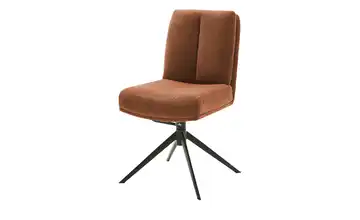 Esszimmerstuhl Drehfunktion Rotbraun Schwarz