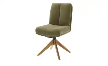 Esszimmerstuhl Drehfunktion Olivgrün Eiche
