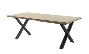 Woodford Esstisch Novis Anthrazit, lackiert Kufen (X-förmig) Eiche bianco gerade Tischkante 180 cm