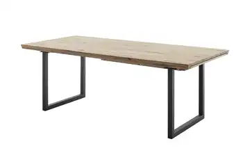 Woodford Esstisch Novis Anthrazit, lackiert Kufen (U-förmig) Eiche bianco Schweizer Tischkante 200 cm