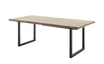 Woodford Esstisch Novis Anthrazit, lackiert Kufen (U-förmig) Eiche bianco schräge Tischkante 200 cm