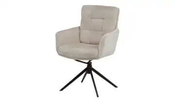 Dreh-Schwingstuhl Schwarz, Creme