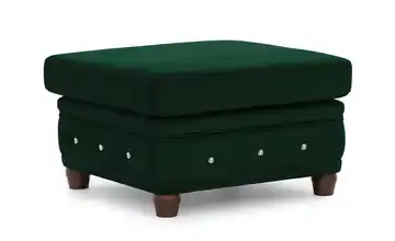 S-STYLE Chesterfield Hocker Cleo Blink Flaschengrün