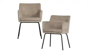 WOOOD Esszimmerstuhl - 2er Set Sand