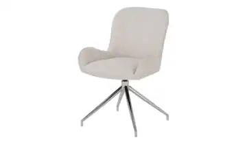 Stuhl drehbar verchromt, Cappuccino