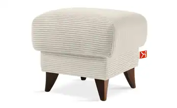 KONSIMO Hocker Gustavo II Creme Cordstoff